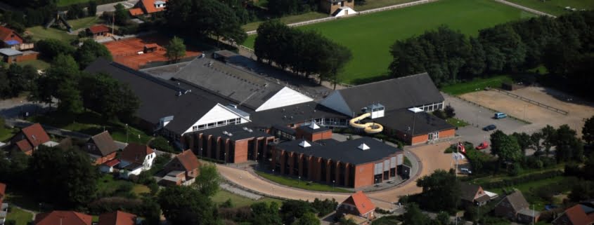 Luftfoto af Rødding Centret